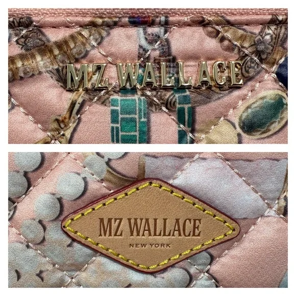 MZ Wallace x Marla Aaron Pink Lock Print Accordion Jewelry Case Bag - Picture 11 of 16